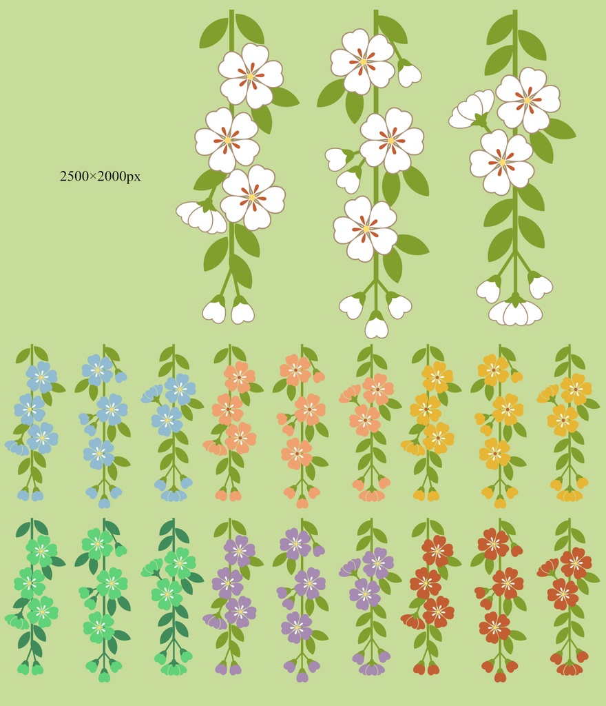 枝垂れ桜イラスト素材