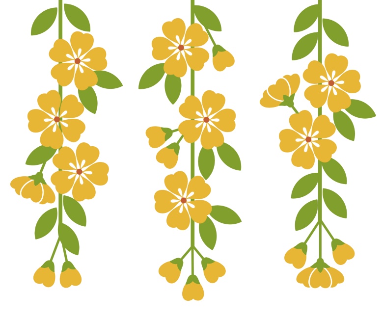 枝垂れ桜イラスト素材