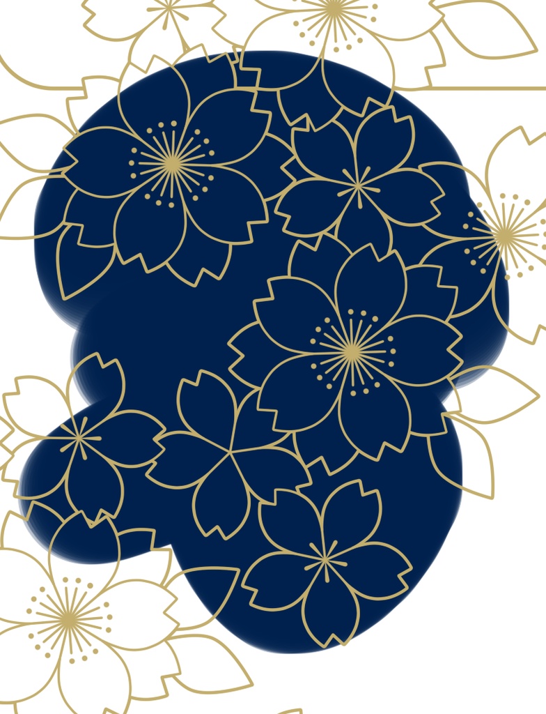 桜に霞イラスト素材