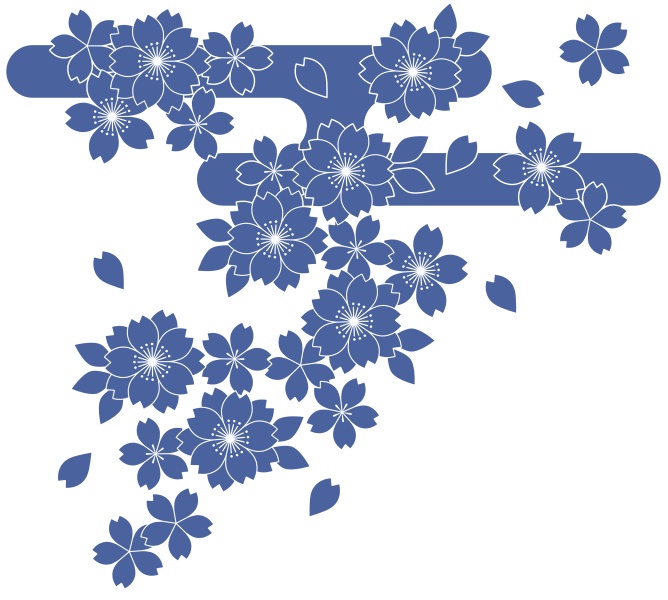 桜に霞イラスト素材