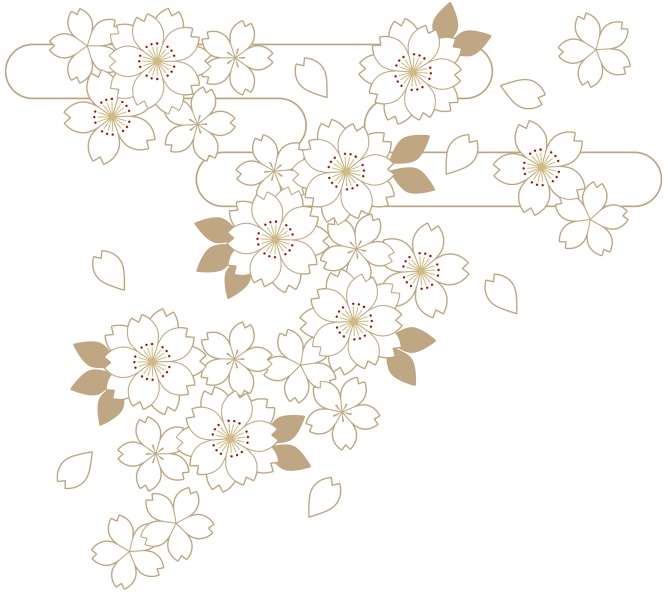 桜に霞イラスト素材