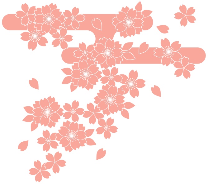 桜に霞イラスト素材