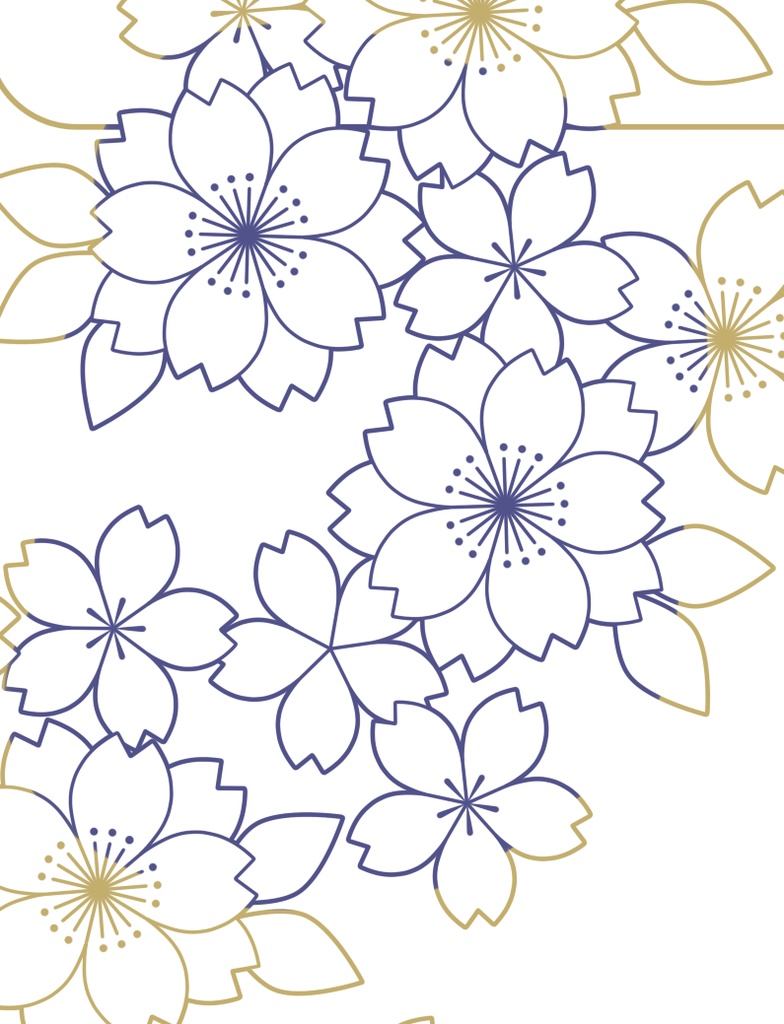 桜に霞イラスト素材