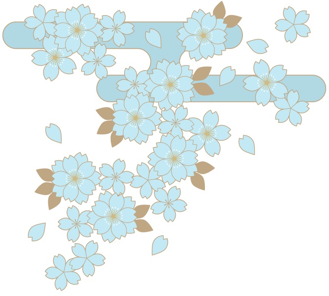 桜に霞イラスト素材