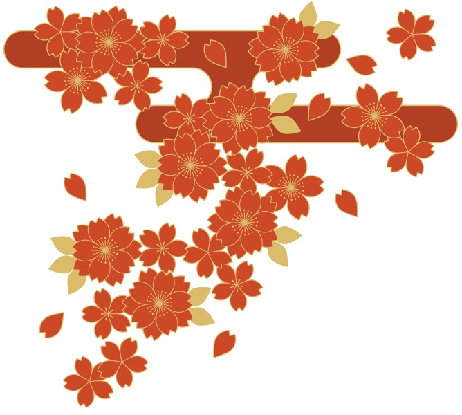 桜に霞イラスト素材