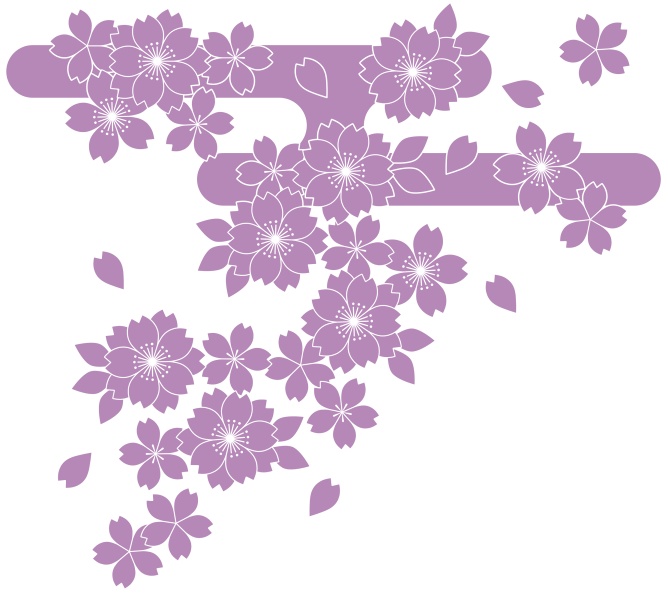 桜に霞イラスト素材