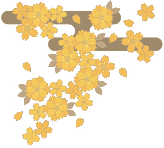 桜に霞イラスト素材