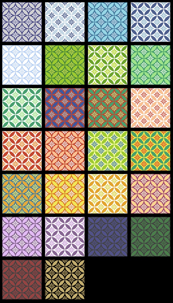 七宝パターン素材1 小花