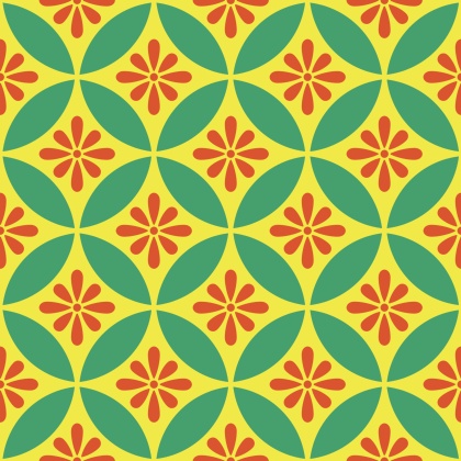 七宝パターン素材1 小花