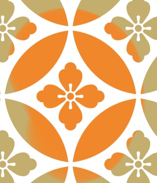 七宝パターン素材2 唐花