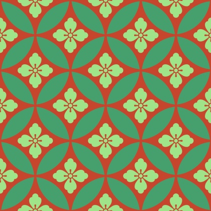 七宝パターン素材2 唐花