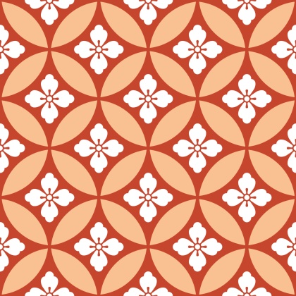 七宝パターン素材2 唐花