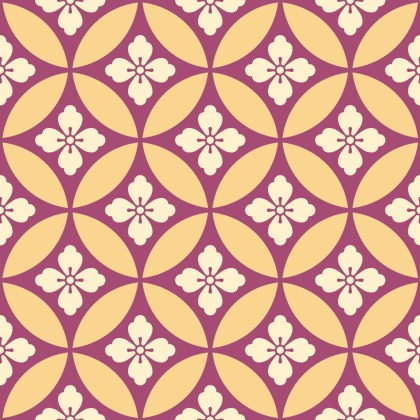 七宝パターン素材2 唐花