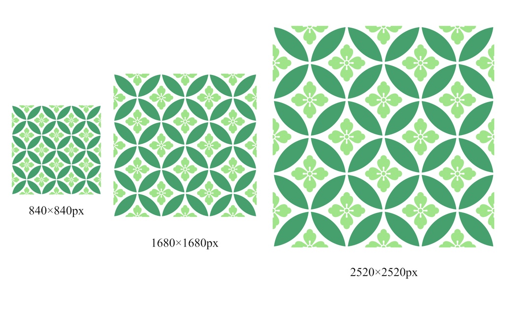 七宝パターン素材2 唐花