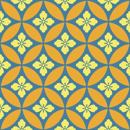 七宝パターン素材2 唐花