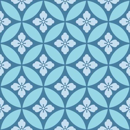 七宝パターン素材2 唐花