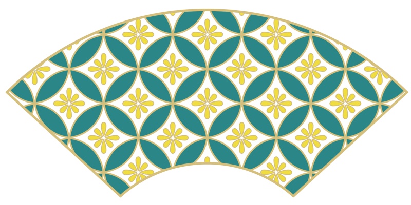 七宝パターン素材4 小花