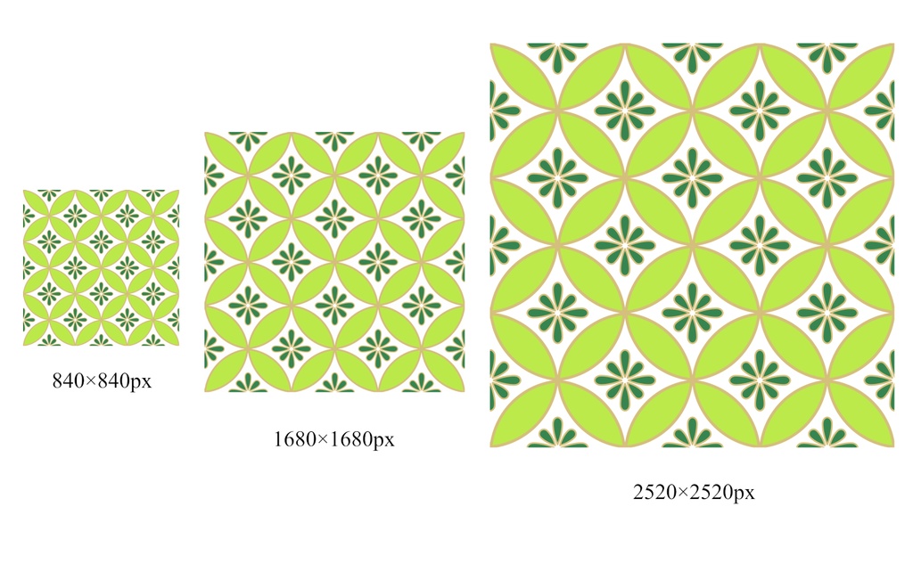七宝パターン素材4 小花