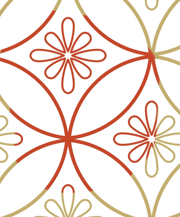 七宝パターン素材4 小花