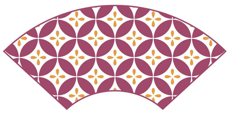 七宝パターン素材5 四片