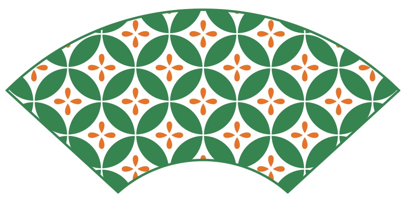 七宝パターン素材5 四片