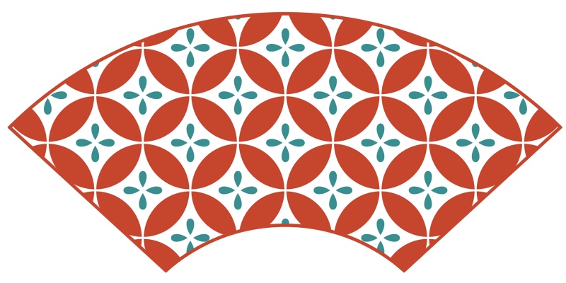 七宝パターン素材5 四片