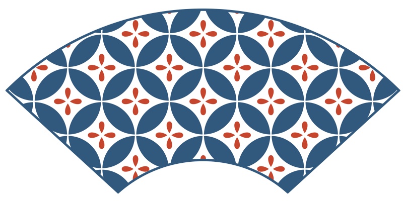 七宝パターン素材5 四片