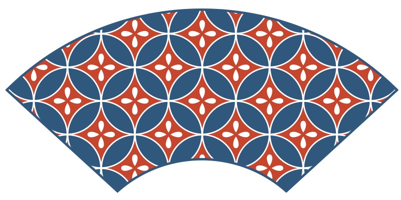 七宝パターン素材5 四片