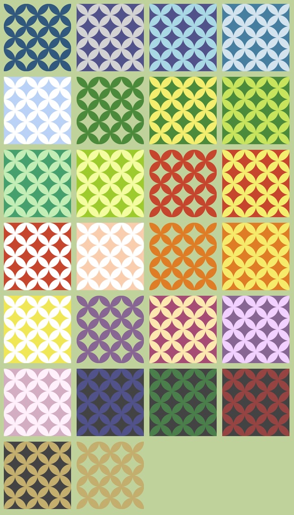 七宝パターン素材7 シルエット