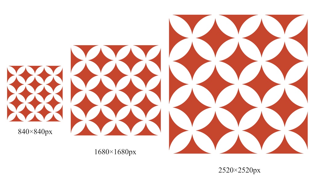 七宝パターン素材7 シルエット
