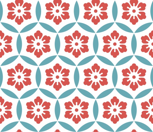 七宝パターン素材9 六つ花