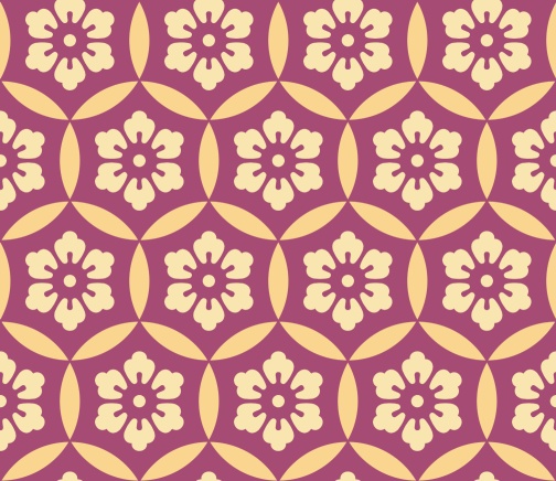 七宝パターン素材9 六つ花