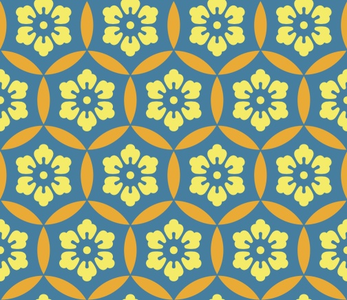 七宝パターン素材9 六つ花