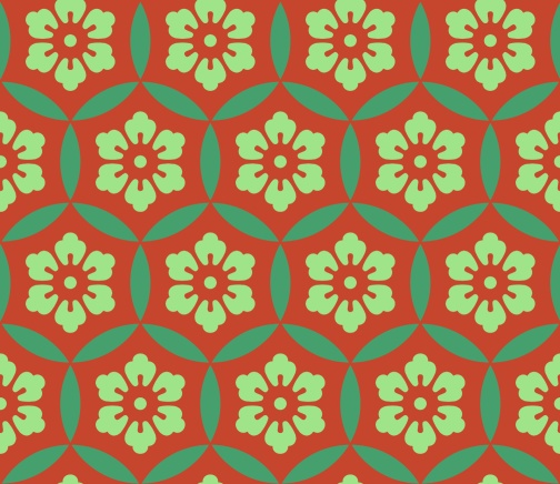 七宝パターン素材9 六つ花