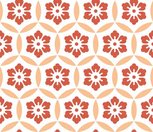 七宝パターン素材9 六つ花