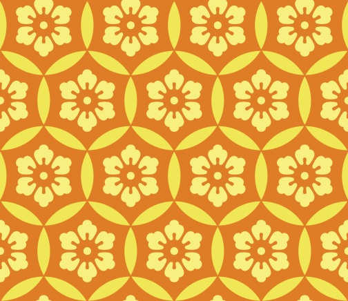 七宝パターン素材9 六つ花