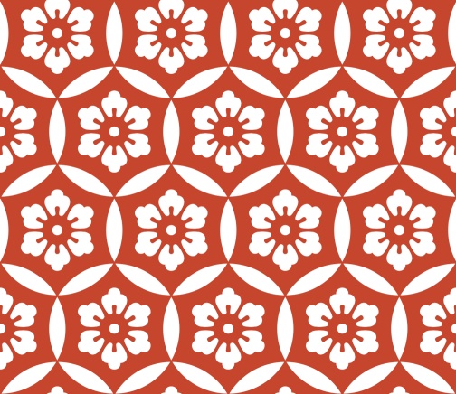 七宝パターン素材9 六つ花