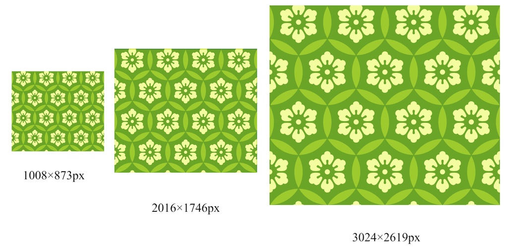 七宝パターン素材9 六つ花