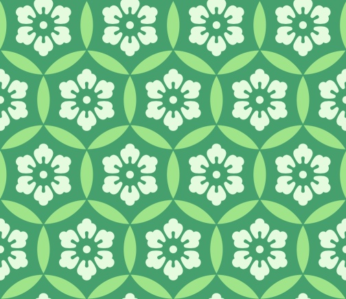 七宝パターン素材9 六つ花