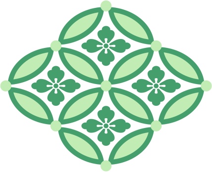 四つ繋ぎ七宝 素材 唐花