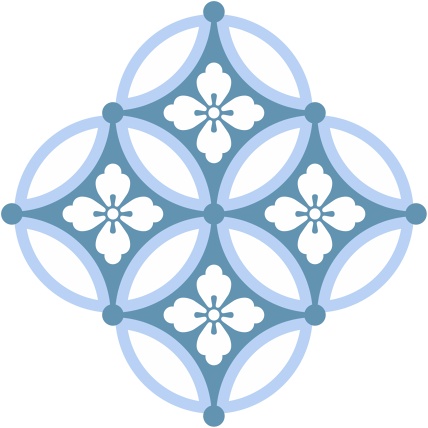 四つ繋ぎ七宝 素材 唐花