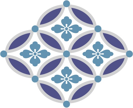 四つ繋ぎ七宝 素材 唐花