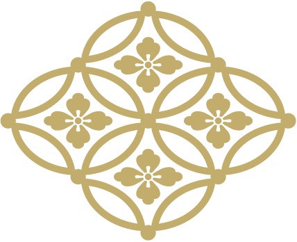 四つ繋ぎ七宝 素材 唐花