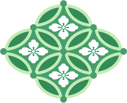 四つ繋ぎ七宝 素材 唐花