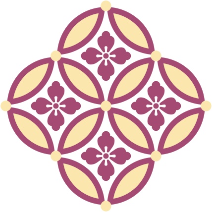 四つ繋ぎ七宝 素材 唐花