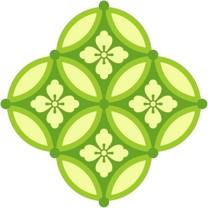 四つ繋ぎ七宝 素材 唐花