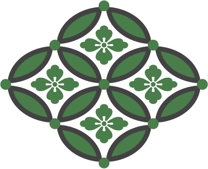 四つ繋ぎ七宝 素材 唐花