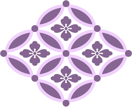 四つ繋ぎ七宝 素材 唐花