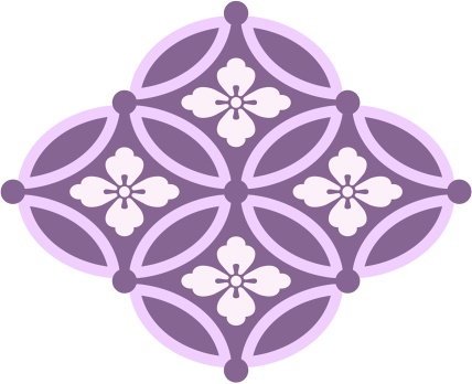 四つ繋ぎ七宝 素材 唐花