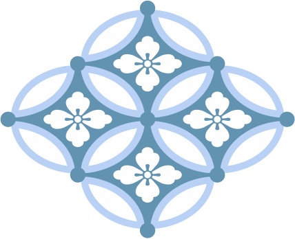 四つ繋ぎ七宝 素材 唐花